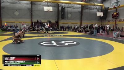 157 lbs Cons. Round 6 - Liam Kelly, Mount Carmel vs Anthony Evanitsky, Wyoming Seminary (PA)