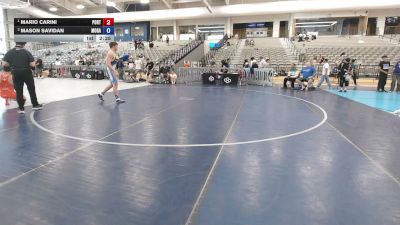 190 lbs 1st Place Match - Mario Carini, Poway RTC vs Mason Savidan, Monster Garage