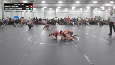 98 lbs Round 8 (10 Team) - Michael Nicosia, Mat Assassins Black vs Sebastian Cantarero, Savage WA White