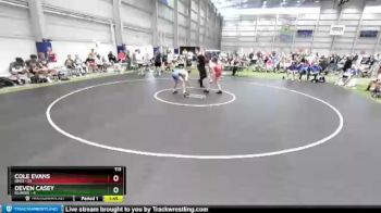 113 lbs Round 2 (8 Team) - Cole Evans, Ohio vs Deven Casey, Illinois