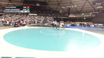 Boys 2A 165 lbs Cons. Round 2 - Ryuu Robeson, Lynden vs Miguel Maldonado, Anacortes