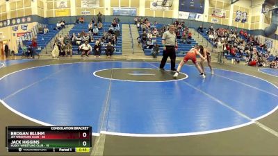 98 lbs Cross Bracket (8 Team) - Brogan Bluhm, Jet Wrestling Club vs Jack Higgins, Husky Wrestling Club