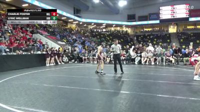 106 lbs Quarterfinal - Lyric Wellman, Independence vs Charlie Foster, Williamsburg