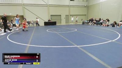 95 lbs Placement Matches (8 Team) - Rilee Harrison, Texas Blue vs Sophie Booe, Florida