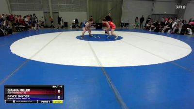 170 lbs Placement Matches (8 Team) - Giahna Miller, South Dakota vs Bryce Snyder, Pennsylvania Red