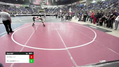 113 lbs Consi Of 8 #2 - Zeb Fry, Duster Wrestling vs Kasen Landini, Colorado Outlaws