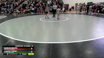 60 lbs Cons. Round 3 - Gunnar Brown, Immortal Athletics vs Carson Caprio, Sly Fox Wrestling