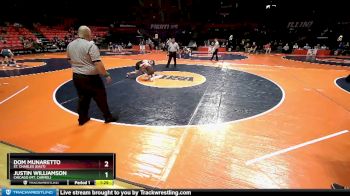 3A 113 lbs Quarterfinal - Dom Munaretto, St. Charles (East) vs Justin Williamson, Chicago (Mt. Carmel)