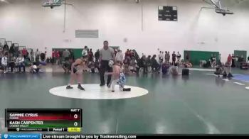 106 lbs Cons. Round 3 - Sammie Cyrus, Dubois vs Kash Carpenter, Lander Valley