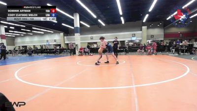 132 lbs Consolation - Dominik Artman, Texans Wrestling Club vs Cody (Cayden) Welch, Legacy Wrestling Club