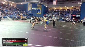 106 lbs Cons. Round 3 - Peyton Van Hoven, Mountain View vs Sam Wolford, Northern Lebanon