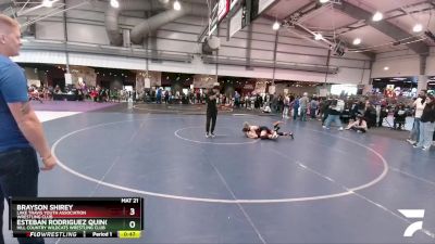 120 lbs 2nd Place Match - Esteban Rodriguez Quinones, Hill Country Wildcats Wrestling Club vs Brayson Shirey, Lake Travis Youth Association Wrestling Club