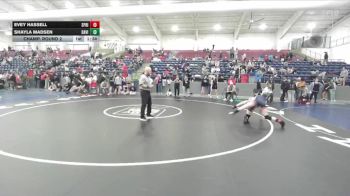 120 lbs Champ. Round 2 - Evey Hassell, Springville vs Shayla Madsen, Davis