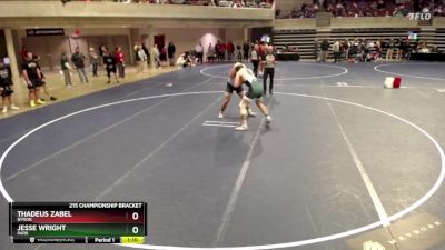 215 Championship Bracket Champ. Round 2 - Thadeus Zabel, Byron vs Jesse Wright, Park