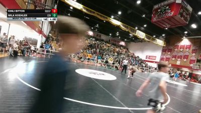 117-128 lbs Cons. Round 2 - Mila Koehler, Centennial Middle School vs Kinli Bitton, Rocky Mountain Middle School