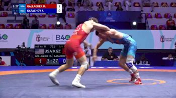 57 kg 1/4 Final - Maxwell Gallagher, United States vs Abdymalik Karachov, Kyrgyzstan