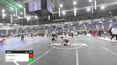 150 lbs Quarterfinal - Sebastian Heredia, UTown Hammers vs Dylan Logue, GI Grapplers