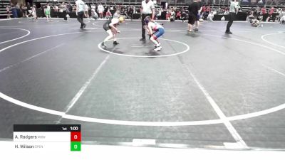 92 lbs Round Of 16 - Ayden Rodgers, Mustang Bronco Wrestling Club vs Hayden Wilson, Open Mats