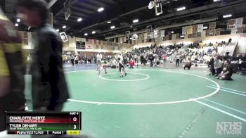 63 lbs Round 3 - Charlotte Mertz, Fallbrook Wrestling Club vs Tyler DeHart, Team Temecula /Pin Club
