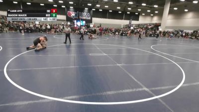 138 lbs Champ. Rd Of 64 - Mason Maier, Missouri vs Liam Aye, ISI Wrestling Club