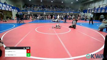 40 lbs Consolation - Easton Lowry, Sperry Wrestling Club vs Ky Kemble, Ponca City Wildcat Wrestling