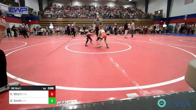 46 lbs Rr Rnd 1 - Kasten Short, Coweta Tiger Wrestling vs Barrett Smith, Owasso Takedown Club