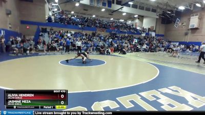 110lbs Cons. Round 1 - Alivia Hendren, Zillah (Girls) vs Jasmine Meza, Kelso (Girls)