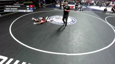 140 lbs Cons. Semis - Helena Valkonen, Bay Island Grapplers Wrestling Club vs Emily Warren, Seaside Wrestling Club