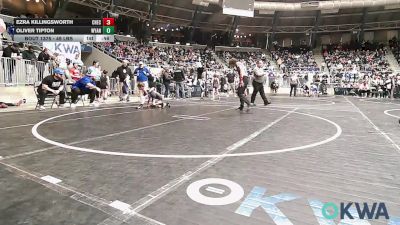 49 lbs Consi Of 16 #2 - Ezra Killingsworth, Checotah Matcats vs Oliver Tipton, Wyandotte Youth Wrestling
