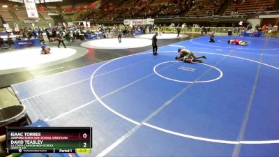 144 lbs Cons. Round 3 - Isaac Torres, Junipero Serra High School Wrestling vs David Teasley, La Costa Canyon High School Wrestling