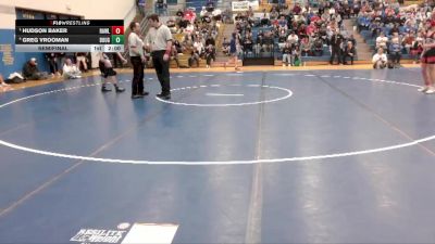 120 lbs Semifinal - Hudson Baker, Rawlins vs Greg Vrooman, Douglas