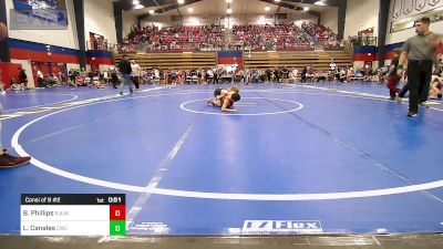 100 lbs Consi Of 8 #2 - Bo Phillips, R.A.W. vs Luke Canales, Claremore Wrestling Club