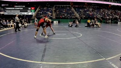 2A 190 lbs Cons. Semi - Noah Browning, Wheatmore vs Harrison Compton, Seaforth High School