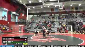 152 lbs Quarterfinal - Gavin Benton, Iowa City, Liberty vs Gavin Wiseman, Fort Madison