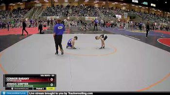 53 lbs Cons. Round 2 - Connor Barany, Culver Mat Club vs Joshua Sawyer, Thunder Mountain Wrestling