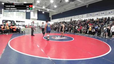 285 lbs Semifinal - Coby Merrill, JW North vs Colin Chan, El Dorado