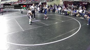 140 lbs Champ. Round 1 - Axton Schultz, Bayard Wrestling Club vs Carter Brandt, Junior Eagles