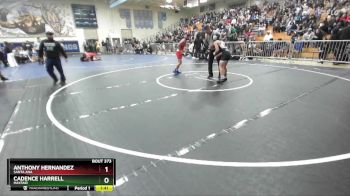 106 lbs Champ. Round 2 - Anthony Hernandez, Santa Ana vs Cadence Harrell, Mayfair