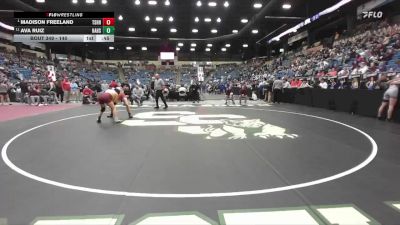 140 lbs Cons. Semi - Madison Freeland, Tecumseh - Shawnee Heights HS vs Ava Ruiz, Hays Hs