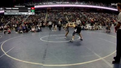 2A 144 lbs Quarterfinal - Daniel Turner, North Johnston High School vs Gabe Foreman, Washington High School