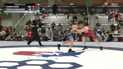 U15 GR - 62 lbs Champ. Round 3 - Xavier Flores, Center Grove Wrestling Club vs Weston Baumgartner, HeadHunters Wrestling Club