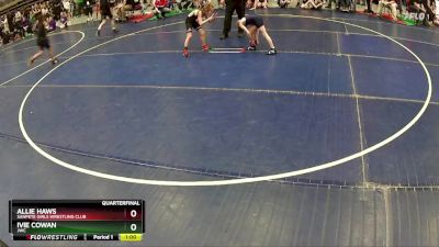 56 lbs Quarterfinal - Allie Haws, SANPETE GIRLS WRESTLING CLUB vs Ivie Cowan, JWC