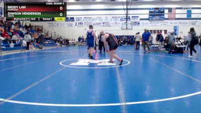 285 lbs Cons. Round 3 - Dawson Henderson, Vinita vs Brody Law, Morrison