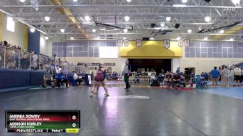 165 lbs Cons. Semi - Addison Hurley, Tupelo High School vs Andrea Dowdy, East Central High School Girls