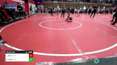 52 lbs Round Of 16 - Laken Burt, Wagoner Takedown Club vs Roman Hicks, Raw Wrestling Club