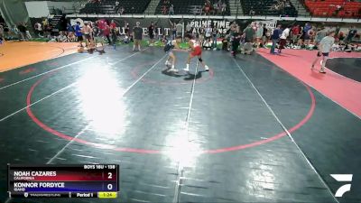 138 lbs Quarterfinal - Noah Cazares, California vs Konnor Fordyce, Idaho