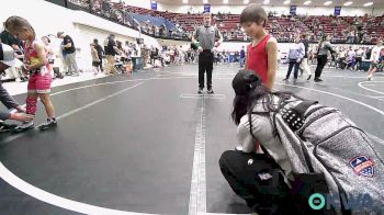 46 lbs Round Of 32 - Aiden Wood, Southmoore SaberCats Wrestling vs Everly Magallanes, Dumas Wrestling Club