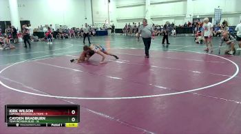 144 lbs Round 2 (8 Team) - Cayden Bradburn, Team Michigan Blue vs Kirk Wilson, Capitian Nebraska (A Team)