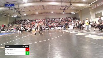 73 lbs 3rd Place - Oliver Littleton, Collinsville Cardinal Youth Wrestling vs Jake Potts, Wagoner Takedown Club