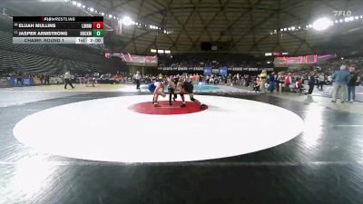 Boys 2A 190 lbs Champ. Round 1 - Jasper Armstrong, Hockinson vs Elijah Mullins, Lindbergh